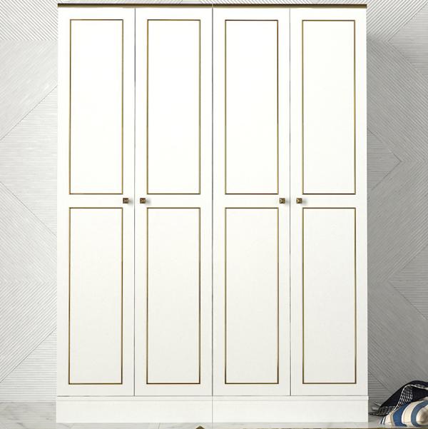 Kleiderschrank Schrank Wandschrank Garderobe Schlafzimmer Modern Weiß 140cm