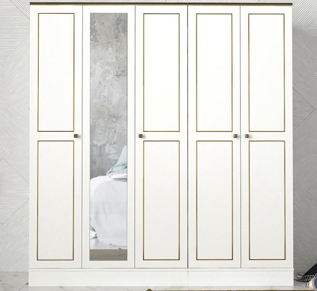 Schlafzimmer Kleiderschrank Moderne Möbel Weiß Holz Luxus Design 175cm