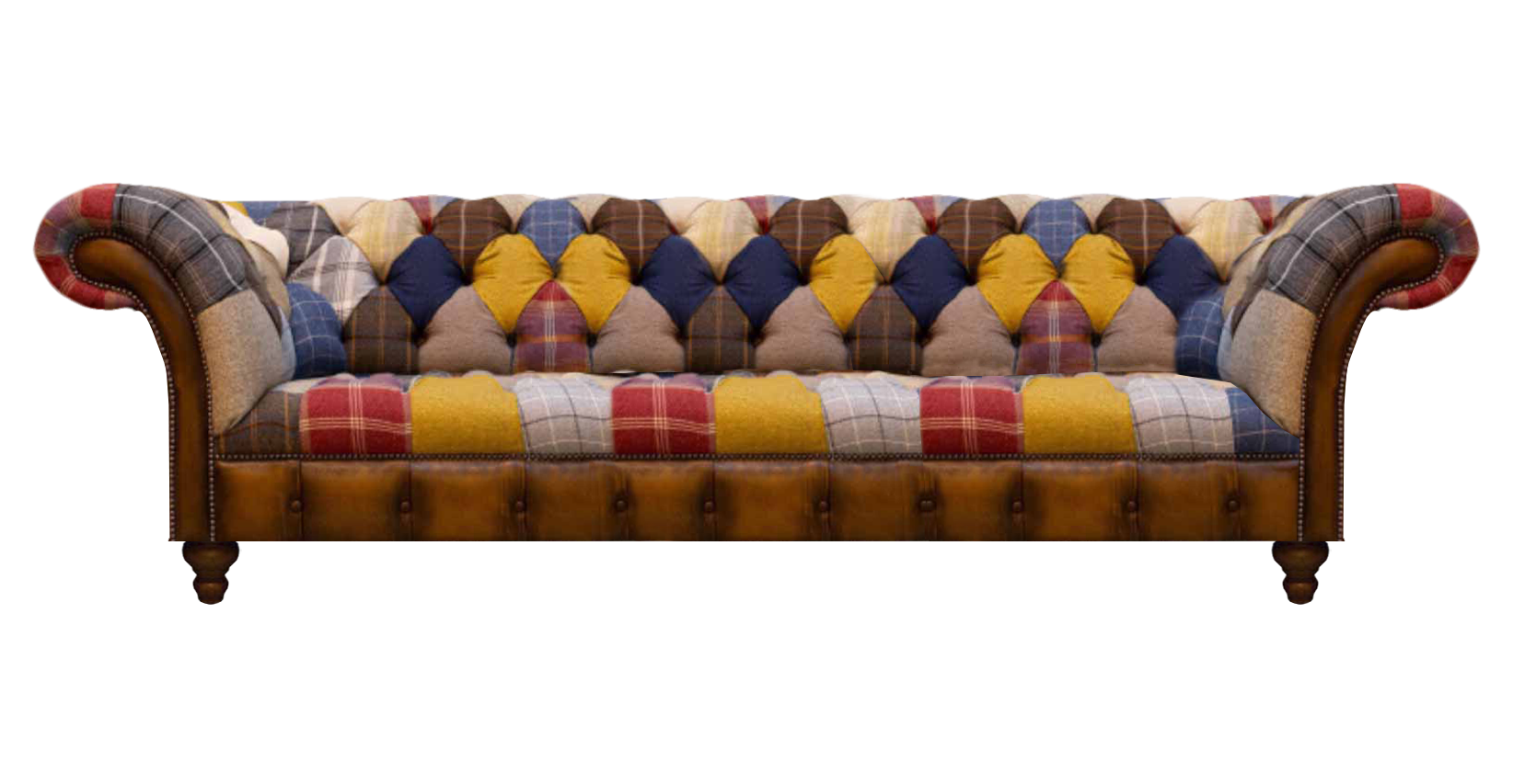 Sofa Zweisitzer Couch Designer Möbel Mehrfarbig Wohnzimmer Chesterfield
