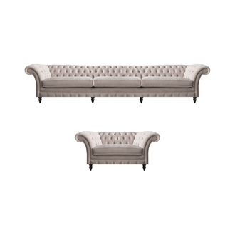 Polstermöbel Weiß Sofa Dreisitze Einrichtung Sessel Wohnzimmer Chesterfield