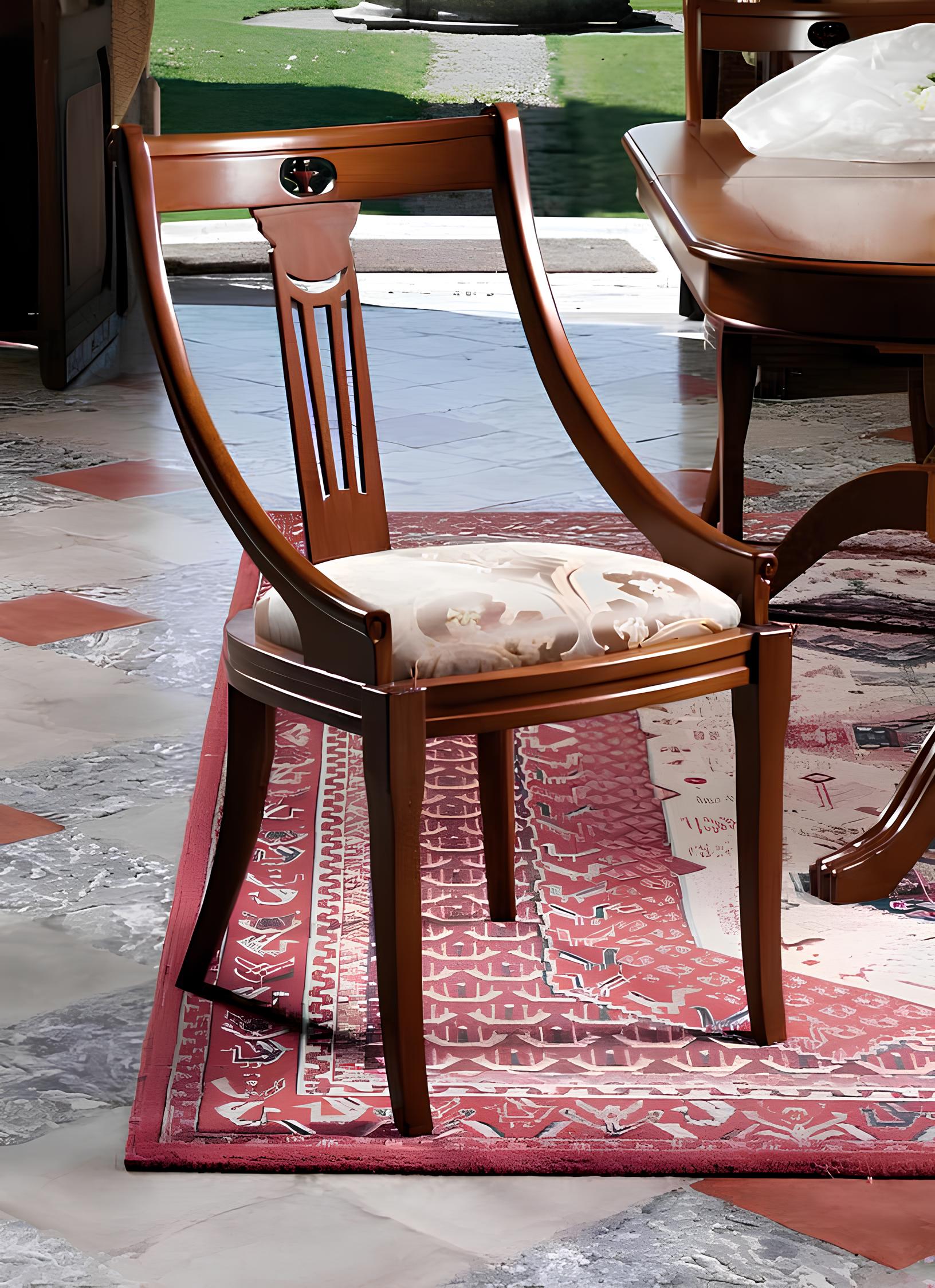 Stuhl Set 6x Stühle Polster Garnitur Küchen Wohnzimmer Esszimmer Set Designer