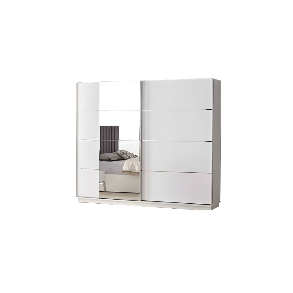 Kleiderschrank Schrank Weiß Holzschrank Spiegel Schlafzimmerschrank Schränke