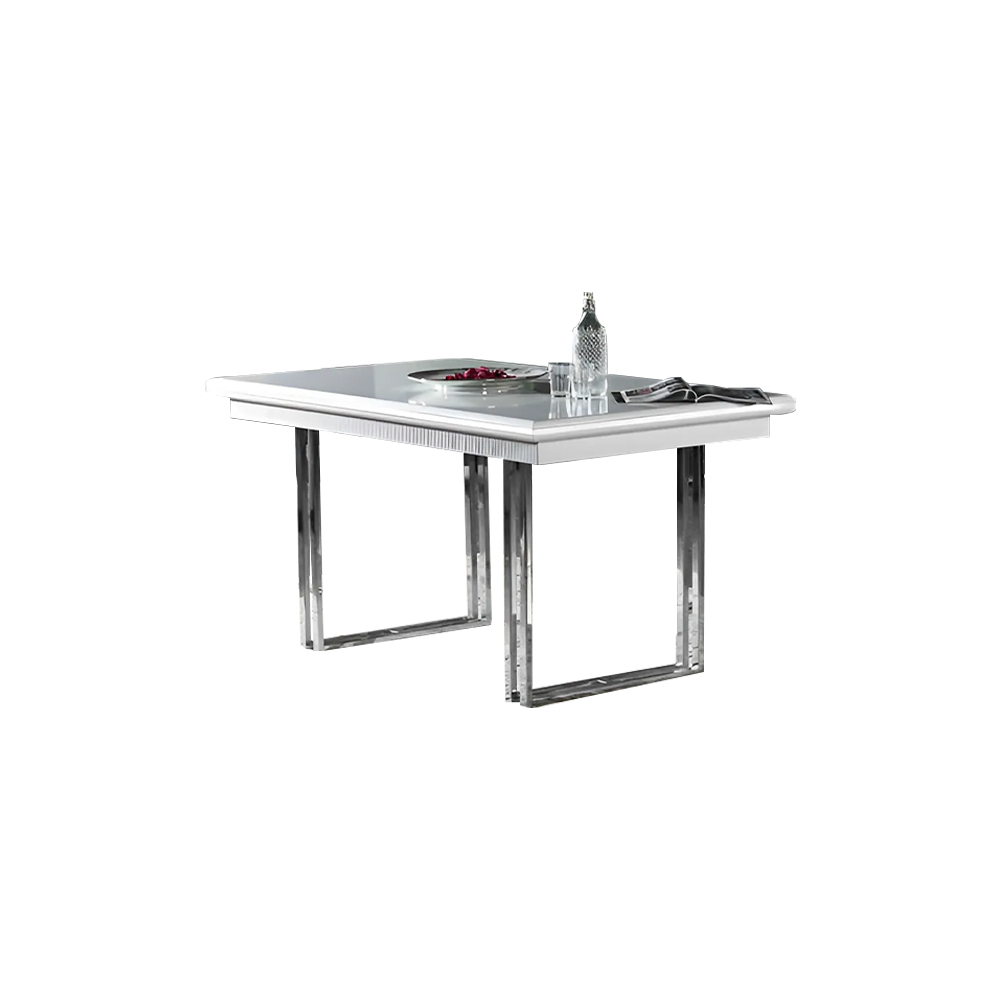 Luxus Esszimmertisch Esstisch Tisch Metall Weiß Esszimmer Moderne