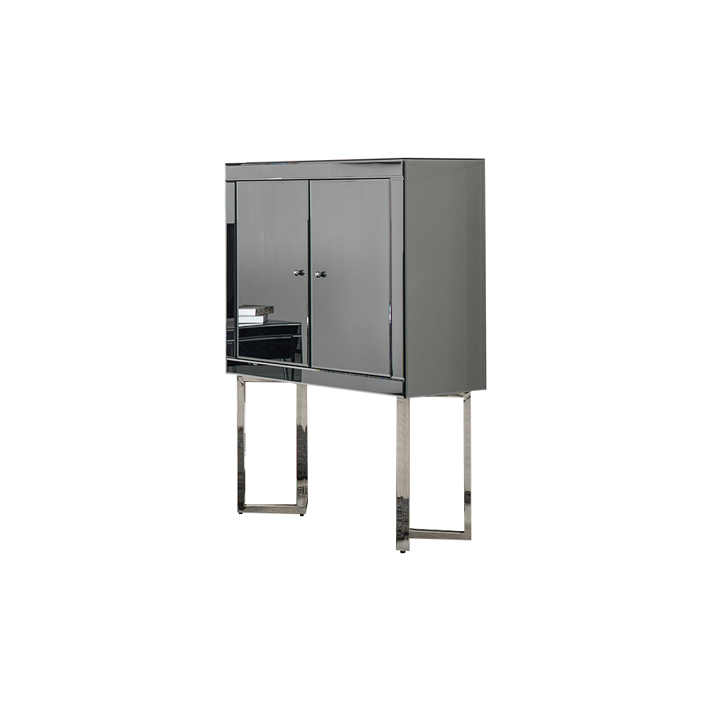 Schrank Vitrine Anrichte Esszimmer Grau Tisch Holzschrank Moderne Tische