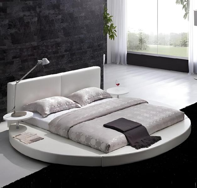 Bett Schlafzimmer Weiß Designer Rund Komplett Doppelbett Hotel Runde Betten