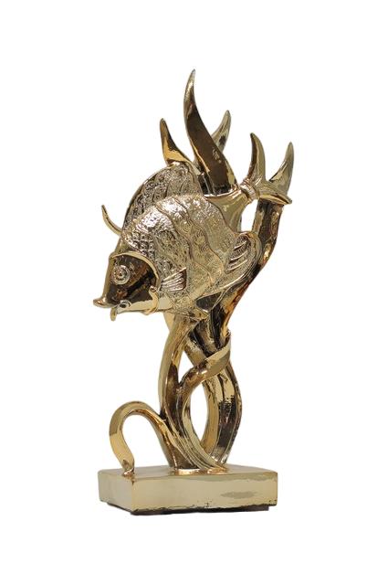 Design Langer Fisch Figur Statue Skulptur Figuren Skulpturen Dekoration Deko Neu