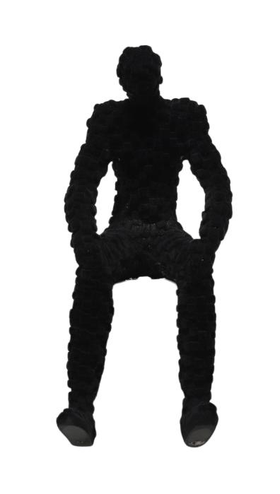 Design Sitzender Mann Figur Statue Skulptur Figuren Skulpturen Dekoration Deko