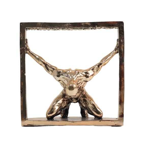 Moderne Mann im Rahmen Figuren Designer Skulpturen Wohnzimmer Figuren Statuen