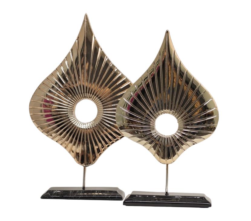 Ellipsen-Set Design Wohnzimmer Skulptur Statue Höhe 33 cm Dekoration Deko Neu