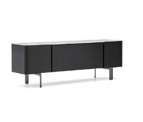 Schlafzimmer Sideboard Designer Anrichte Holz Möbel schwarz Kommoden
