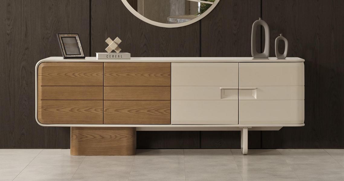 Sideboard Weißer Moderne Design Luxus Holzmöbel Kommode Einrichtung