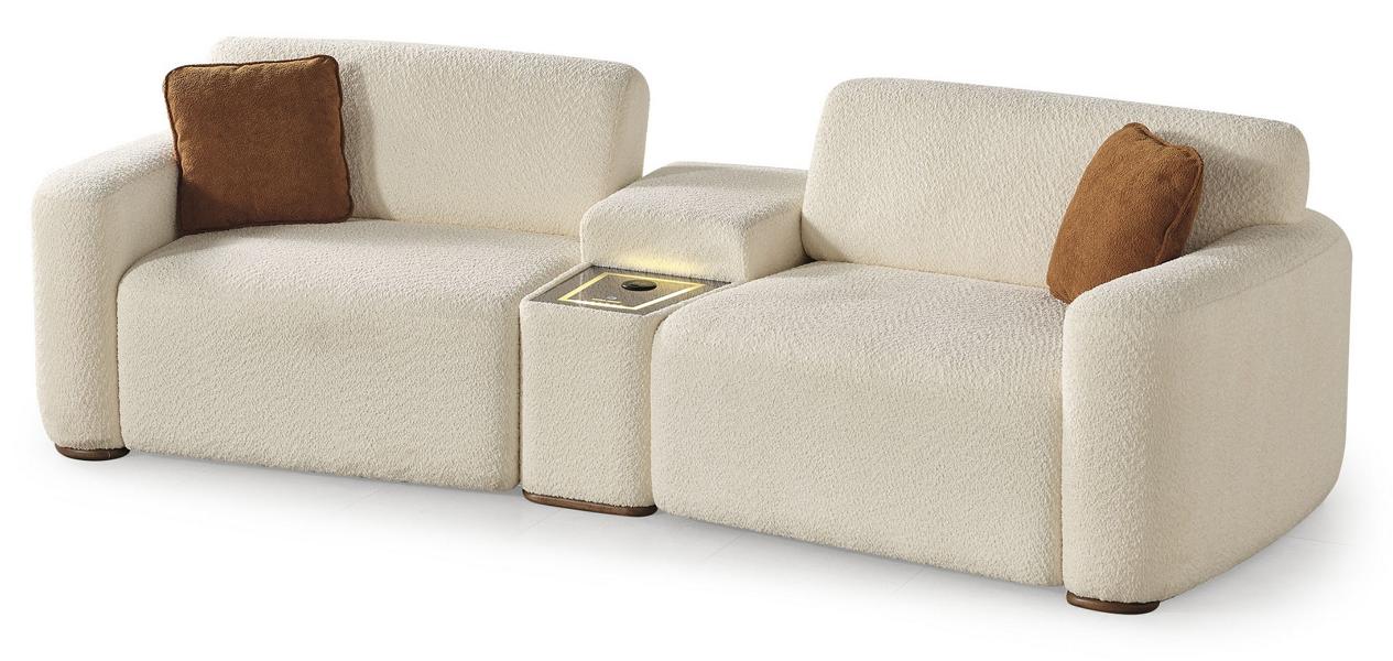 Design Sofa 4 Sitzer Luxus Wohnzimmer Polstermöbel Einrichtung Moderne Textil
