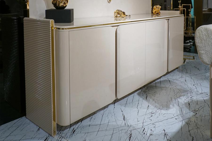 Garnitur Sideboard mit Spiegel Esszimmer Wandspiegel Anrichte Luxus Komplette