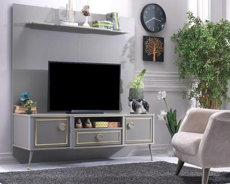 TV Wand Wohnwand Wohnzimmer tv Ständer Wohnwände Sideboard Regal