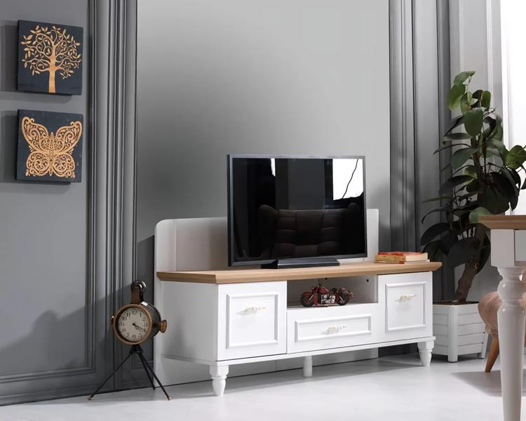 Weiß TV Ständer Wohnzimmer Holzmöbel Luxus Modern Design TV Möbel