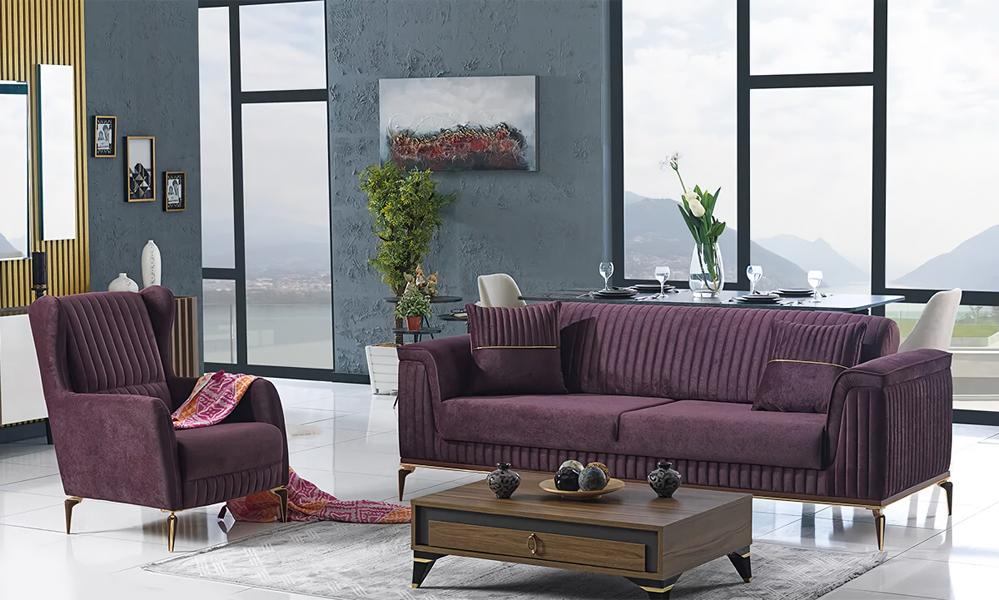 Wohnlandschaft Couch Sofagarnitur Lounge Sofa Sitzgruppe Polstermöbel 3+1