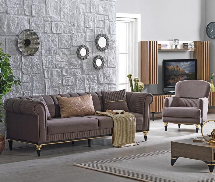 Couch Sofagarnitur Polstermöbel Wohnlandschaft Lounge Sofa Sitzgruppe 3+1