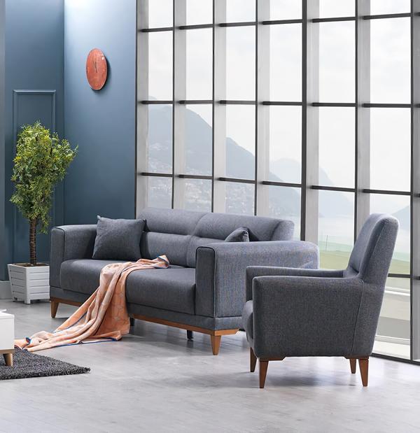 Sofagarnitur Sitzmöbel Couch Polster Set Sitzgarnitur Landschaft 3+1 Sitzer