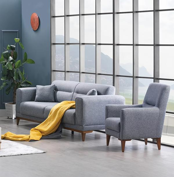 Wohnlandschaft Couch Sofagarnitur Sofa Sitzgruppe Lounge Polstermöbel 3+1