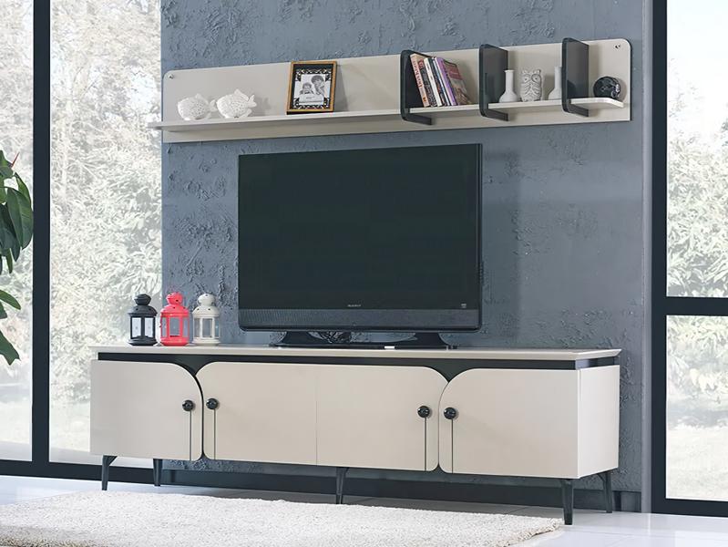 rtv Wohnwand tv Wand Vitrine Schrank Wohnzimmer Fernseher Regal Wohnwände