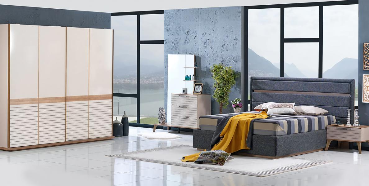Designer Set 5tlg Schlafzimmer Holzmöbel Modern Bett Luxus Einrichtung