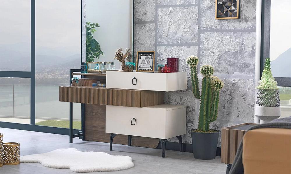 Toilettentisch Schminktisch Frisierspiegel Schlafzimmer Kommode Make up Tisch