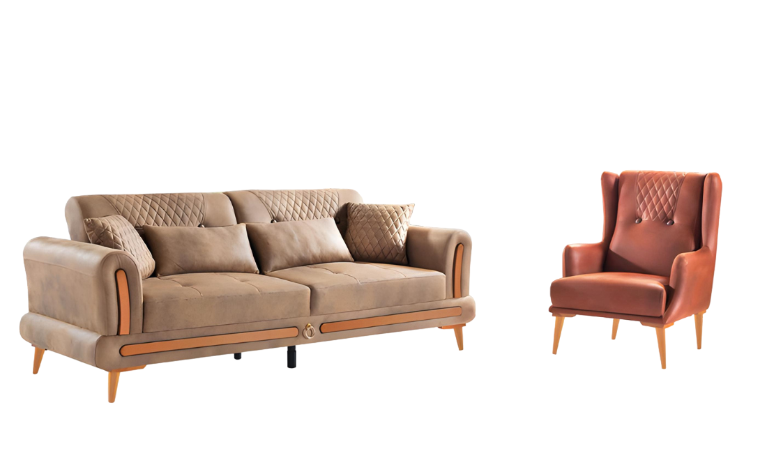 Luxus US Western Sofagarnitur Couch Loft Möbel 3+1 Sitzer Sofa Sessel 2-tlg. Neu