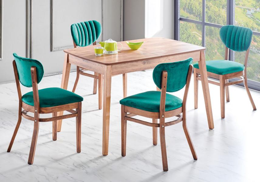 Luxus Esszimmer Set Esstisch 4x Stühle Tisch Esstische Essgruppe 5tlg