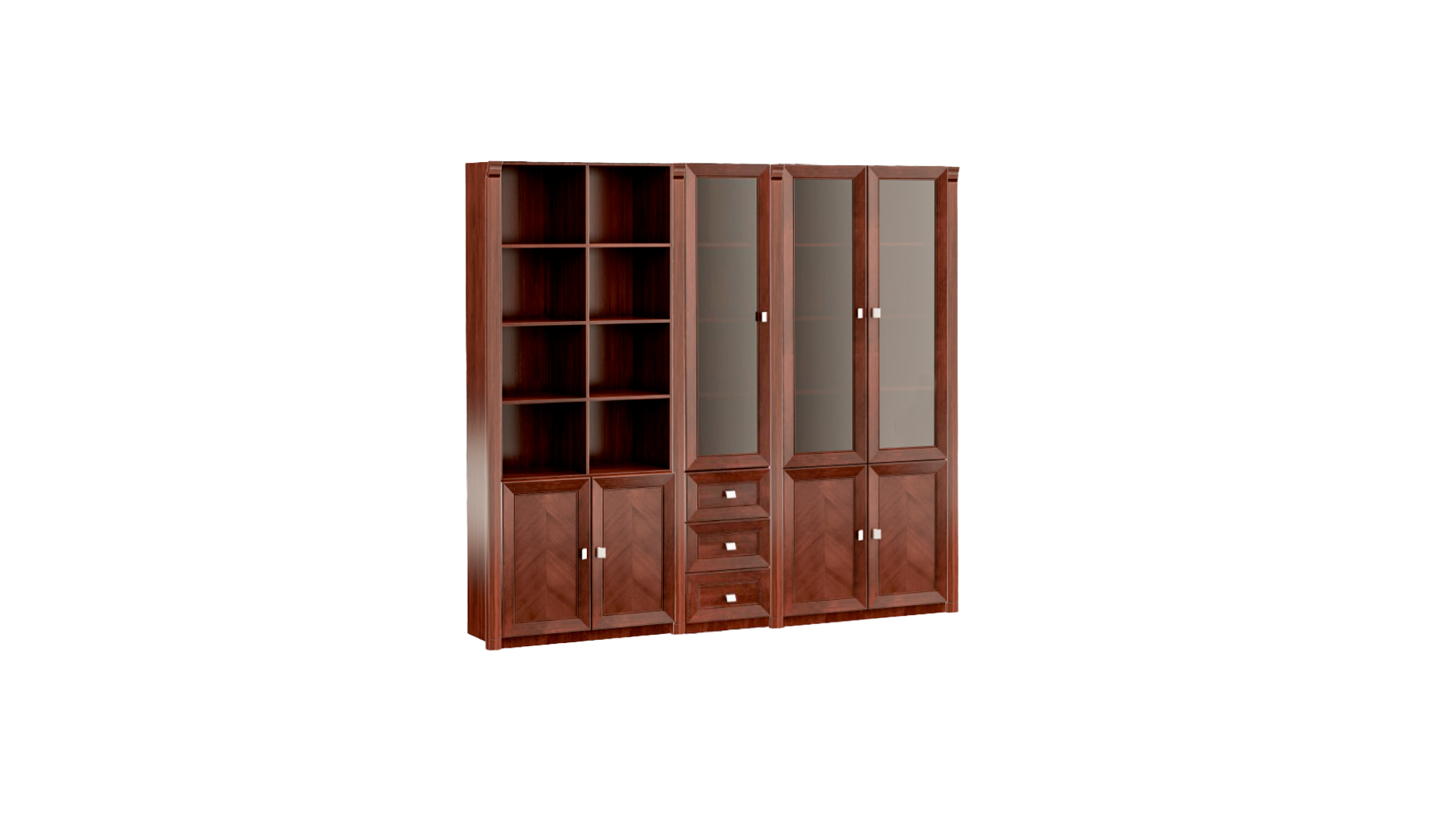 Designer Brauner Büroschrank Massivholz Aktenschrank Robuster Schrank