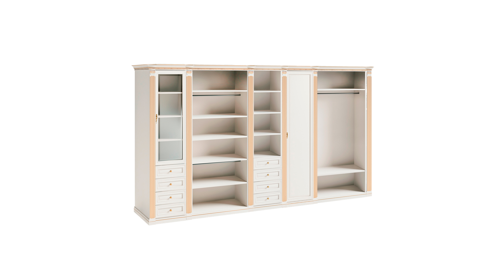 Weißer Kleiderschrank Designer Schlafzimmer Möbel Robuste Holzschränke