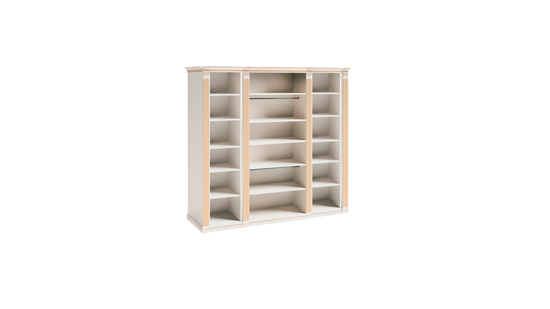 Weißer Stilvoller Schrank Designer Holz Schlafzimmer Luxe Möbel Regale