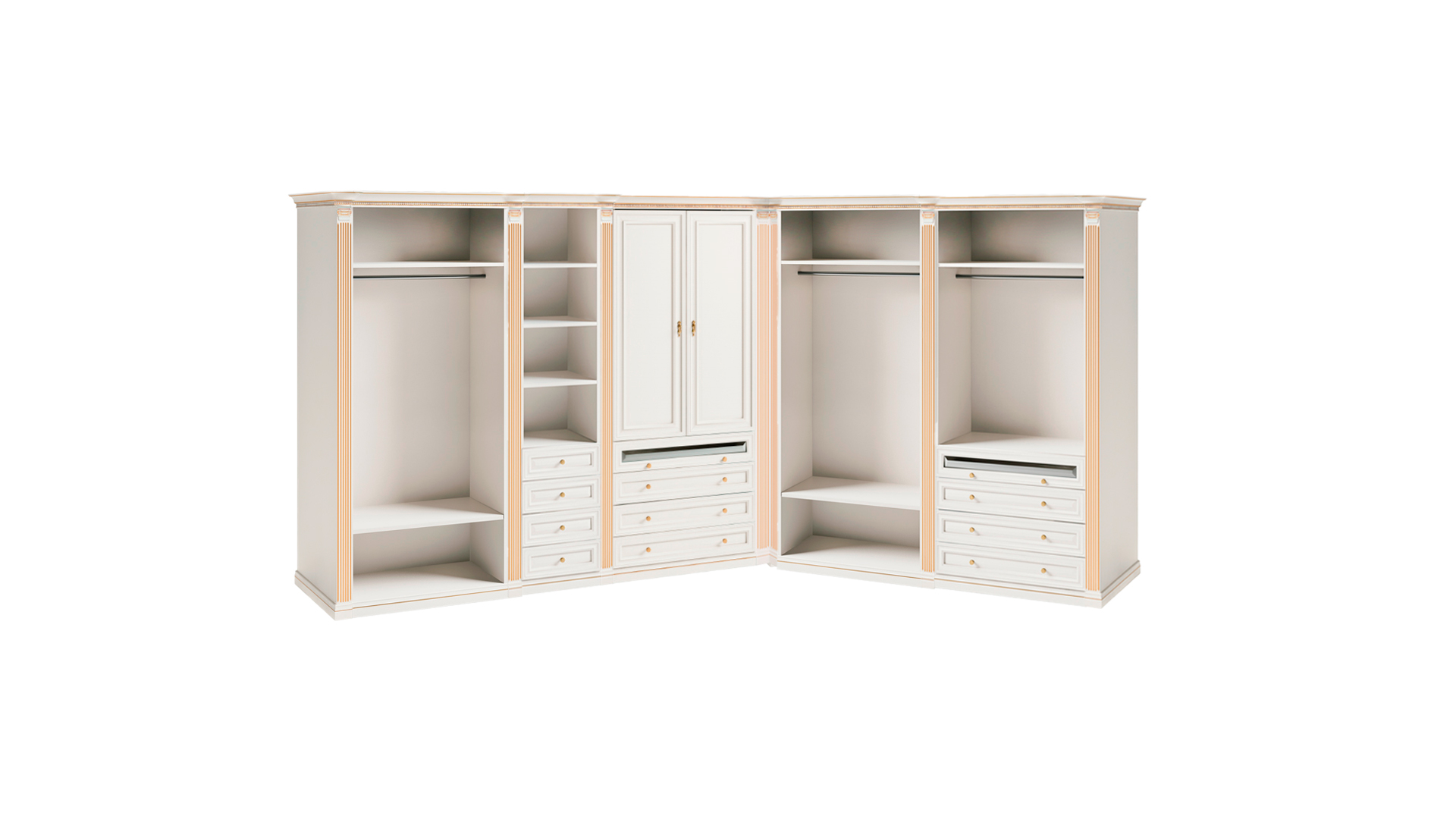 Weißer Kleiderschrank Stilvolle Eckkleiderschränke Massivholz Möbel