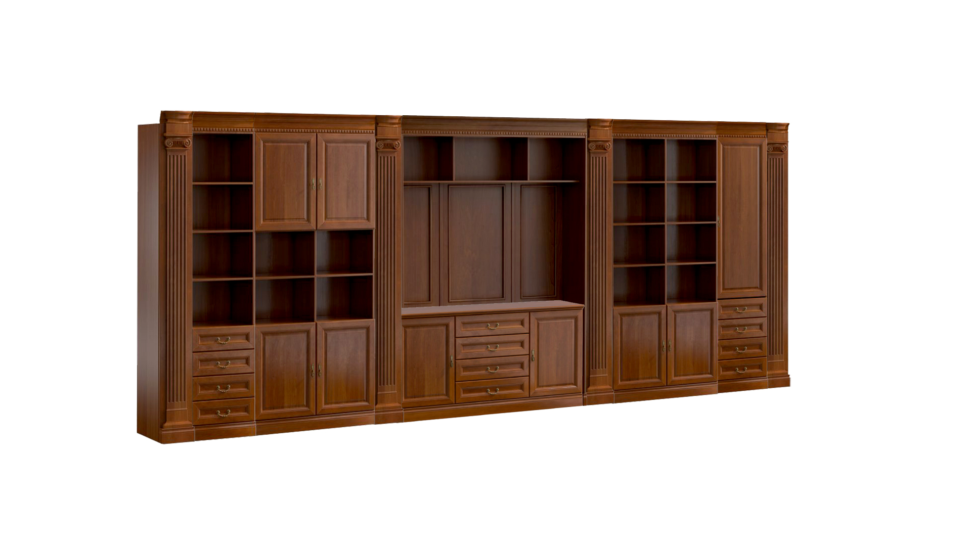 Brauner Luxuriöser Büroschrank Moderne Massivholz Schränke Designer Möbel
