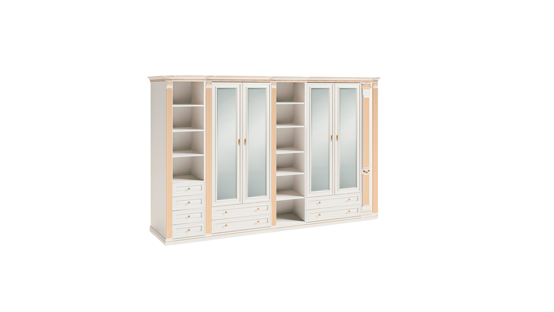 Stilvoller Weißer Schlafzimmer Kleiderschrank Stauraum Großer Schrank