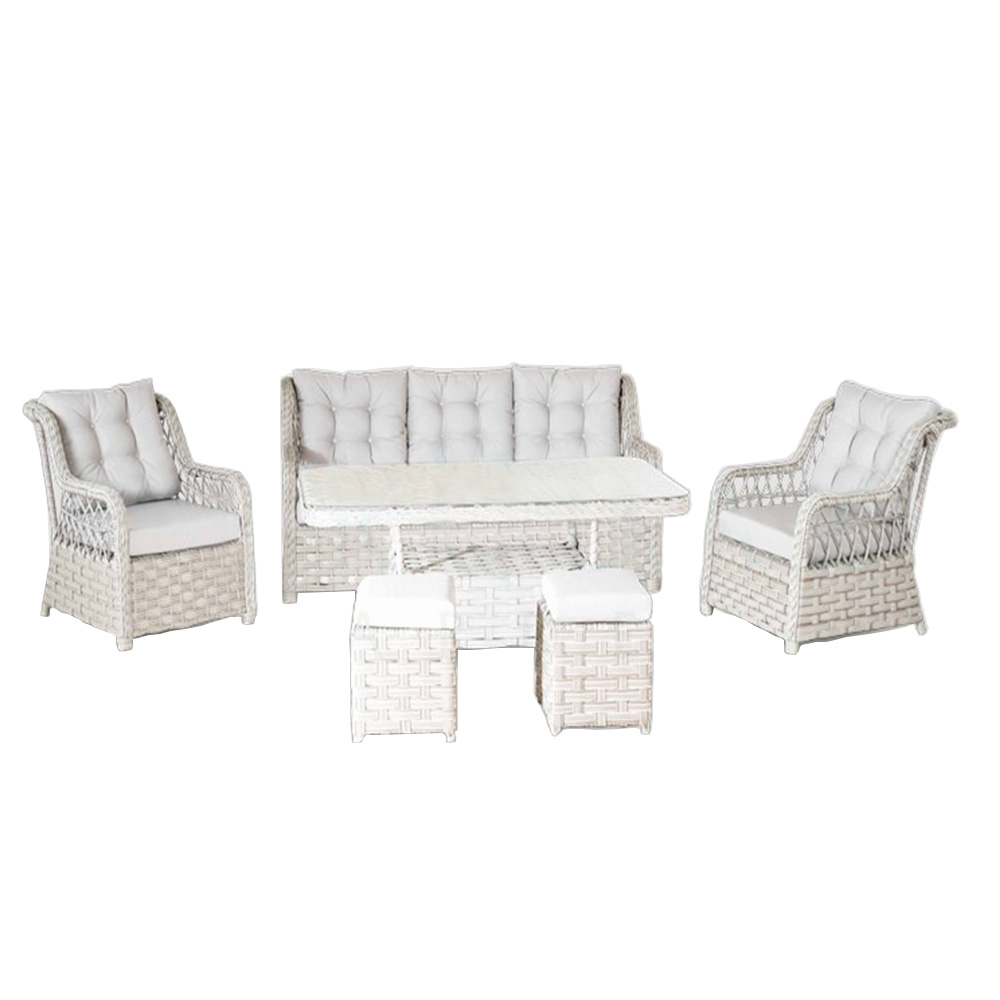 Gartenmöbel Sofagarnitur Tisch Hocker Sessel Veranda Sitzgruppen Esstisch Sofa