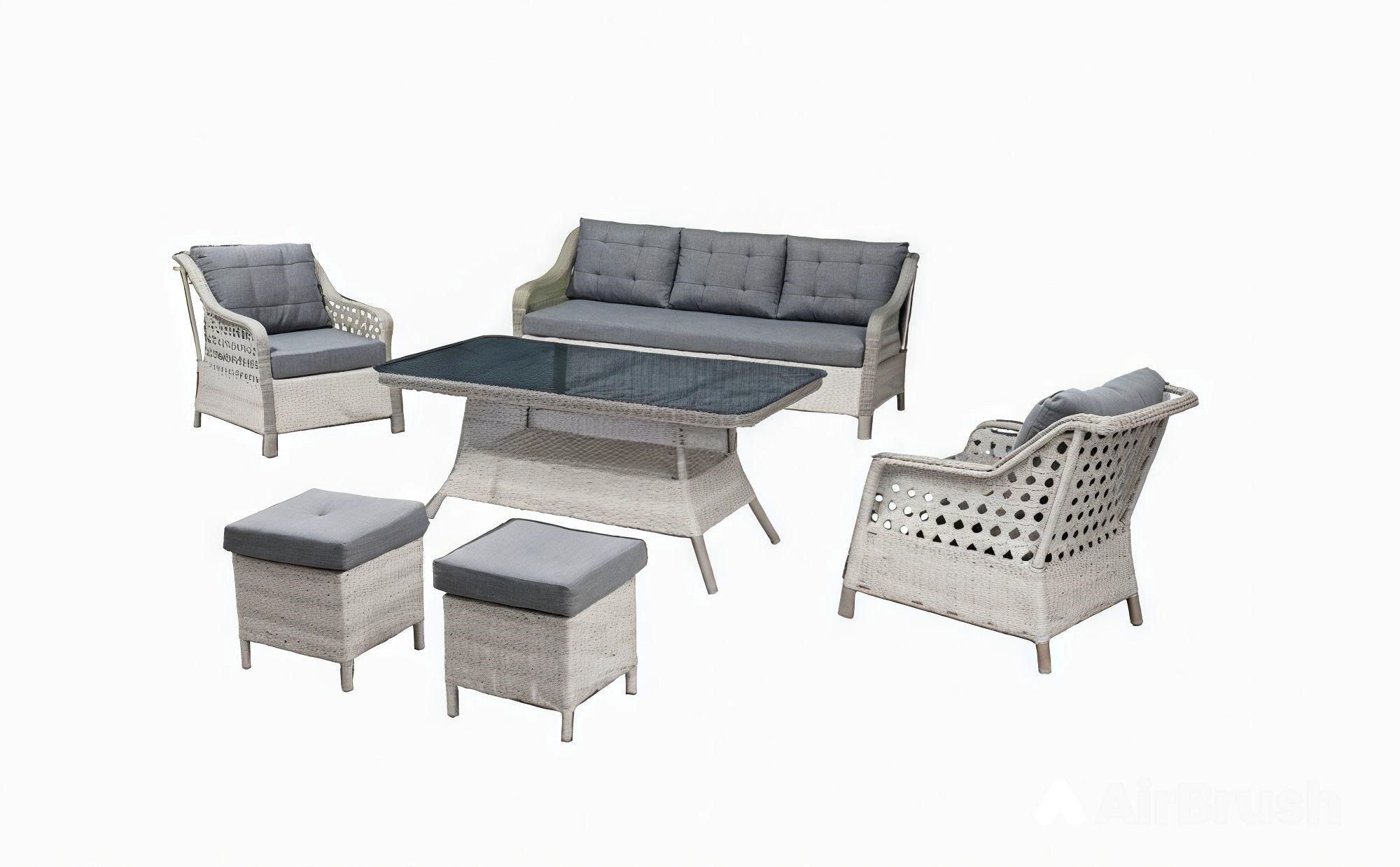 Garten Möbel Sitzmöbel Sofagarnitur Terrasse Tisch Sofa Couch 6tlg. Set