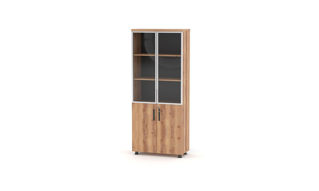 Büroeinrichtung Aktenschrank Büro Glastüren Regale Naturlich Modern