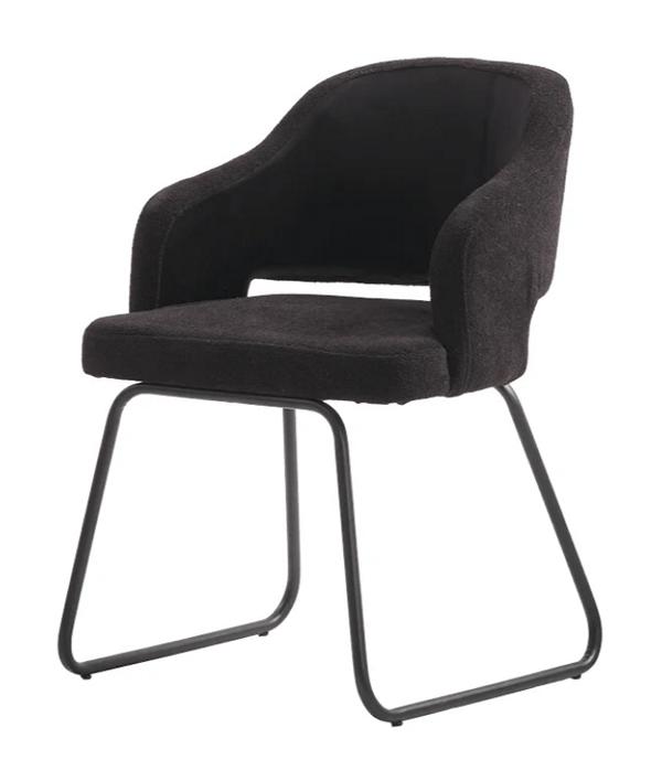 Stühle Schwarz gepolsterter Einzelsitz Esstischstuhl Luxussitzmöbel 6tlg