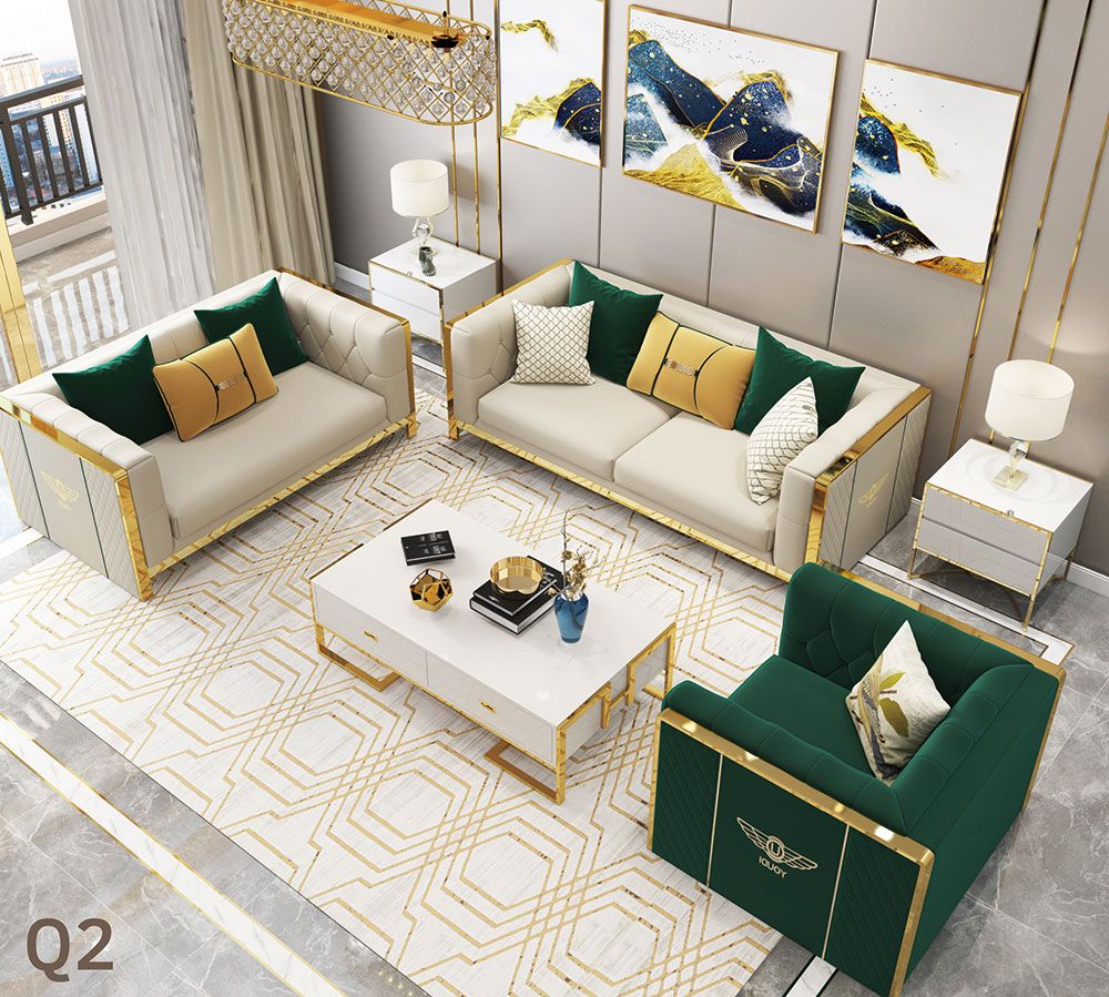 Sofagarnitur 3+2+1 Sitzer Set Design Sofas Polster Couchen Leder Relax Moderne