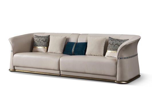 Luxus Dreisitzer Couch Sitz Polster 3 Sitz Polster Couchen Loung Club Sofa Neu