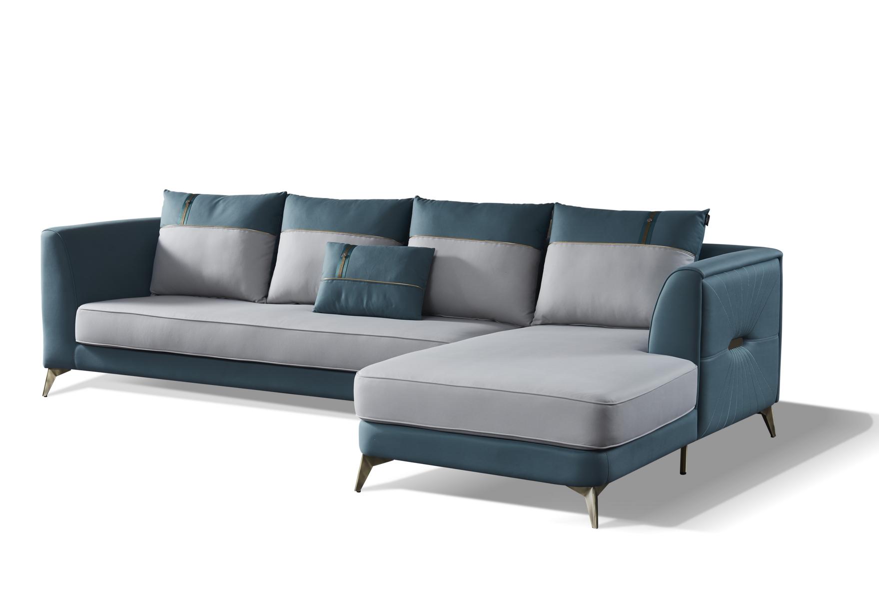 Ecksofa Textil Sofa Polstergarnitur Moderne Couch Wohnlandschaft L form Design
