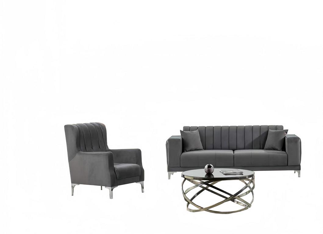 Sofa 3-Sitzer Wohnzimmer-Set Relaxgarnitur Komplettsofa Couch Lounge-Garnitur