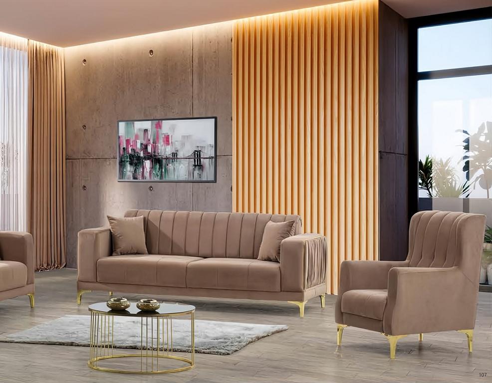 Sofa 3-Sitzer Wohnzimmer-Set Relaxgarnitur Couch Komplettsofa Lounge-Garnitur