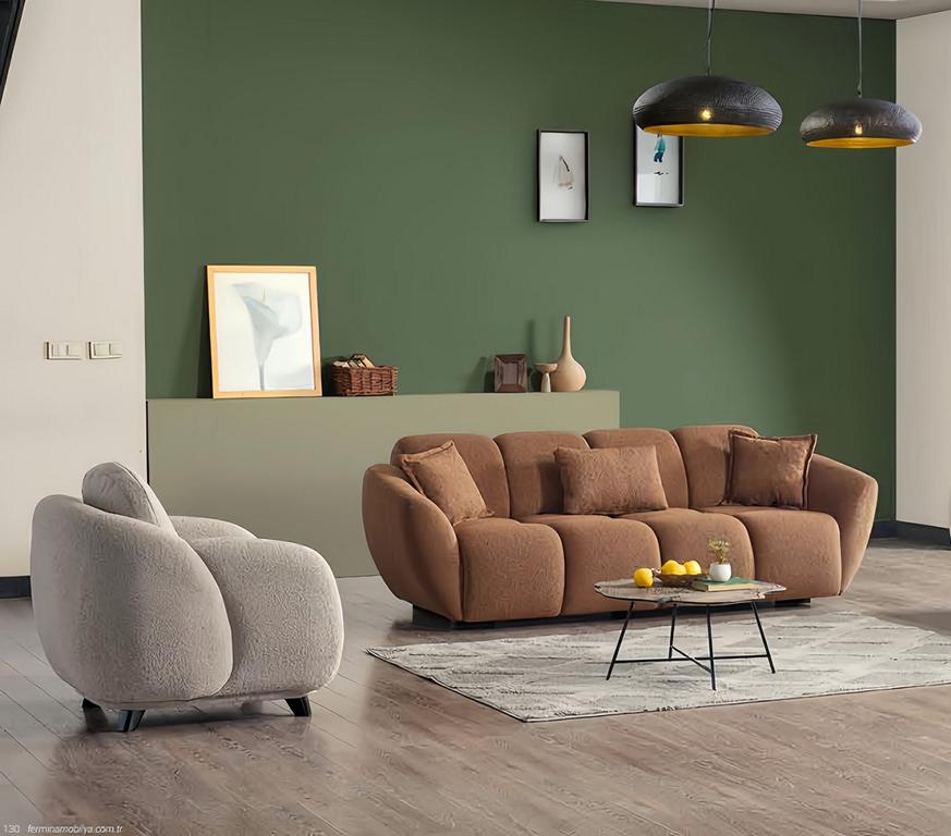 Sofa 3-Sitzer Couch Sitzgruppe Sessel Sofa-Set Wohnzimmergarnitur Garnitur 2tlg