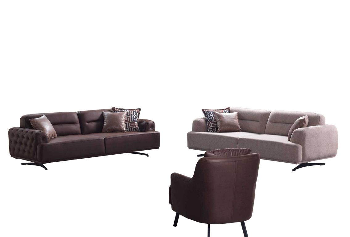 Sofa 3-Sitzer Couch Sitzgruppe Sessel Wohnzimmergarnitur 3tlg Garnitur Sofa-Set
