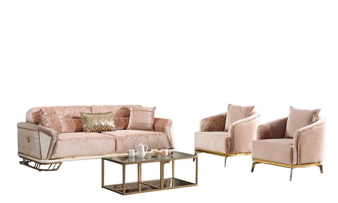 Sofagarnitur Couch Polster Möbel Sitzgarnitur Set 3+1+1 Couchen Sofas Wohnzimmer