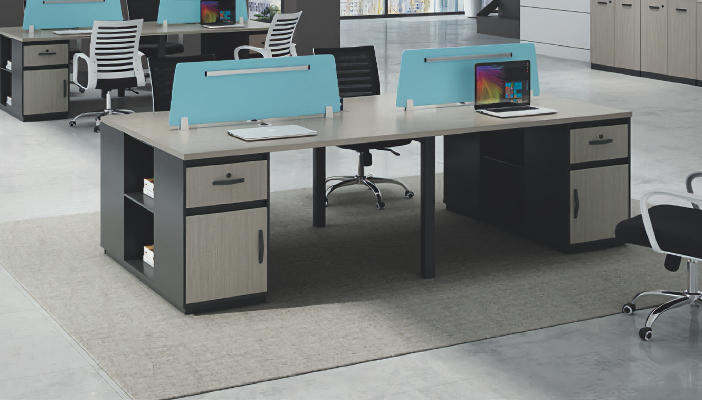 Schreibtisch Co-Working-Tisch Teambürotisch Gemeinschaftsschreibtisch 4 Personen