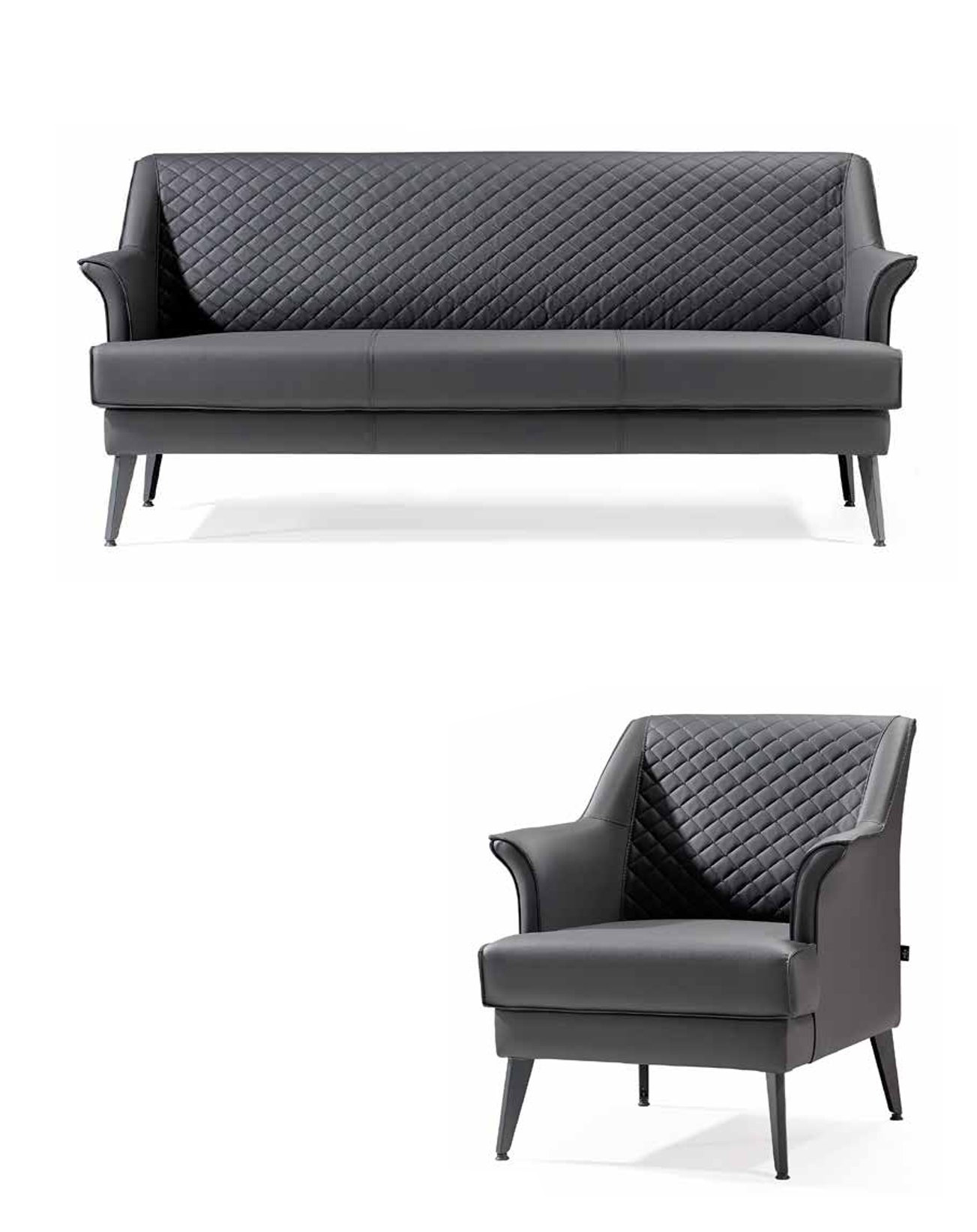 Sofagarnitur Wohnzimmer Set Sofa 3 + 1 Sitzer Polster Möbel 2tlg Modern Leder