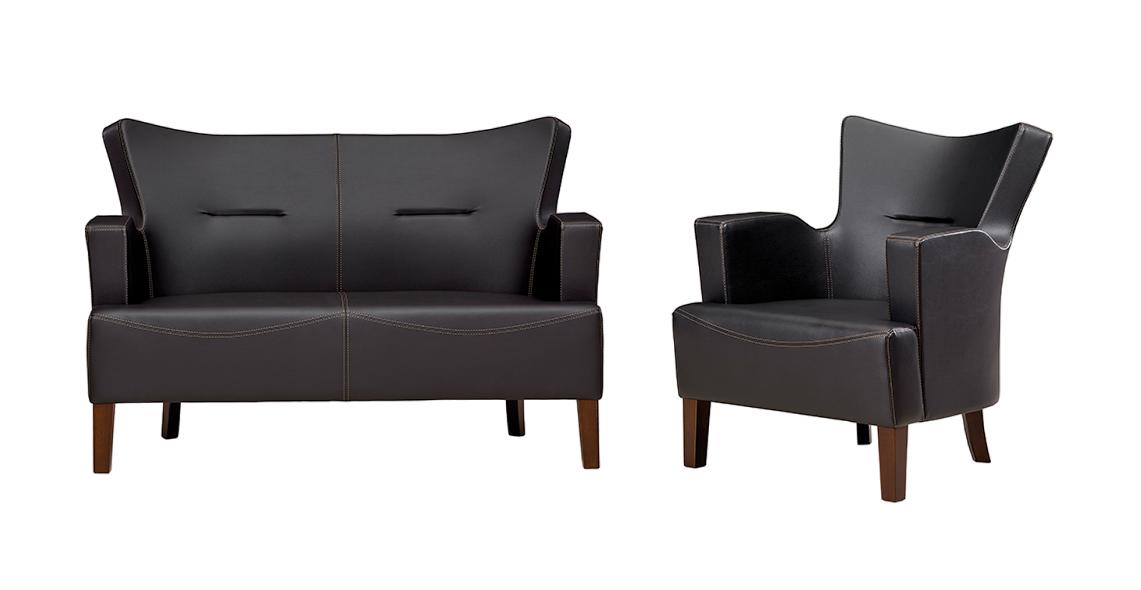Sofagarnitur Moderne Designer Sofz 2-Sitzer Luxus Polster Sessel 2+1 Set