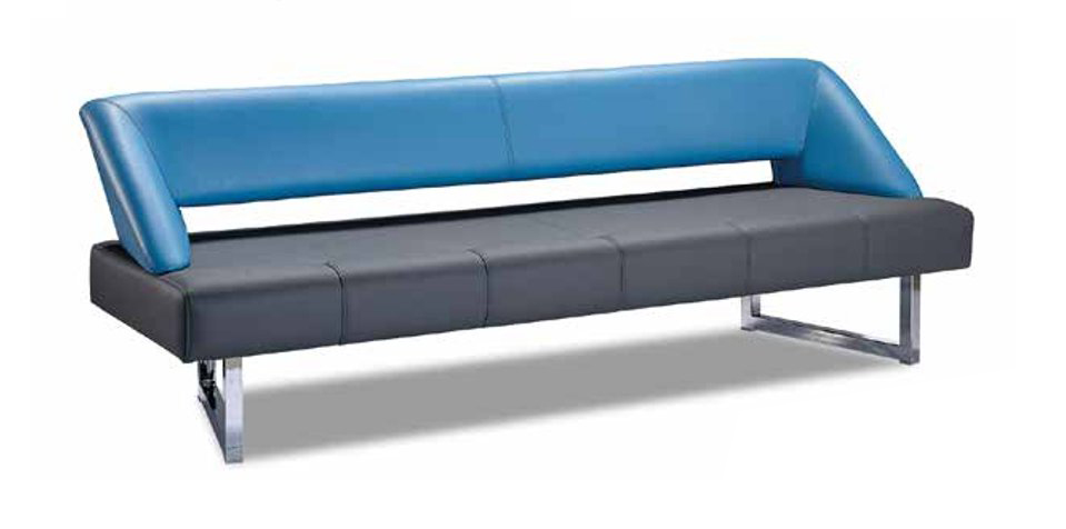 Dreisatzsofa Wohnzimmer 3-Sitzer Sofa Polster Möbel Leder Mehrfarbic Modern Stil